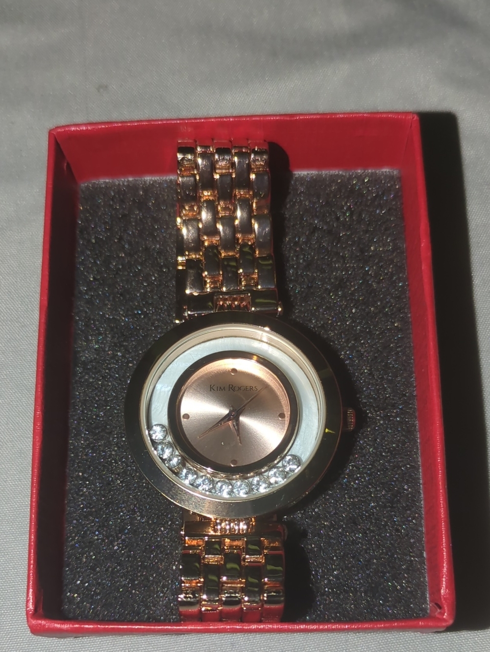 Kim Rogers Rose Gold and Silver Tone Women's Bracelet Watch